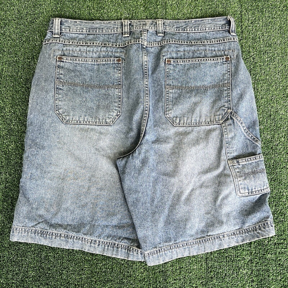 Vintage Y2K Mens Sonoma Baggy Carpenter Jean Dad Skate Blue Jean Shorts 38x10.5"